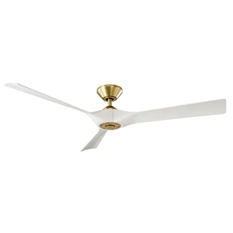 Torque Smart Indoor and Outdoor 3-Blade Ceiling Fan 58in Satin Brass/White with Remote Control works with Alexa and iOS or Andr
Torque Smart Indoor and Outdoor 3-Blade Ceiling Fan 58in Satin Brass/White with Remote Control works with Alexa and iOS or Andr