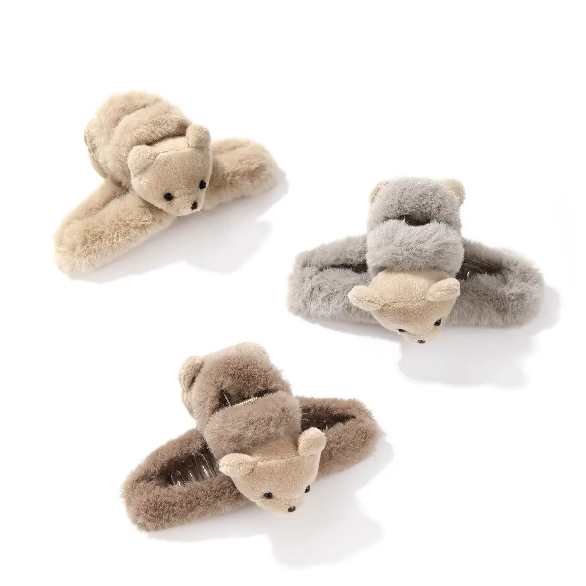 Cute bear fluffy hair catch shark hairpin back head grab clip large hair volume disc hair headdress
Cute bear fluffy hair catch shark hairpin back head grab clip large hair volume disc hair headdress