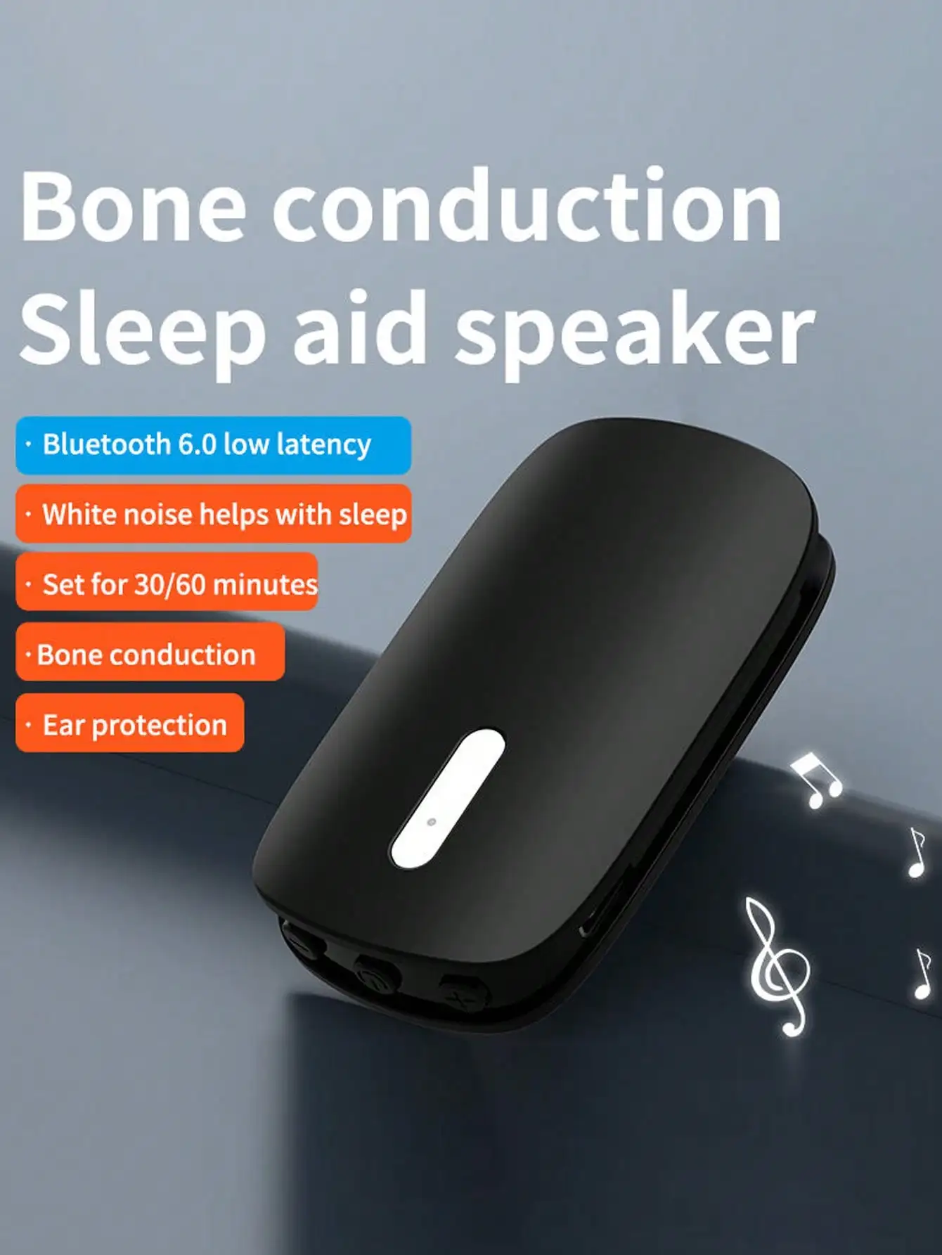 Perfect gift,Durable Wireless Bone Conduction Sleep Sound Box With Multiple White Noise, Bluetooth, Smart Sleep Aid, No Card Needed, Mini Sleep Sound Speaker,Perfect gift
Perfect gift,Durable Wireless Bone Conduction Sleep Sound Box With Multiple White Noise, Bluetooth, Smart Sleep Aid, No Card Needed, Mini Sleep Sound Speaker,Perfect gift