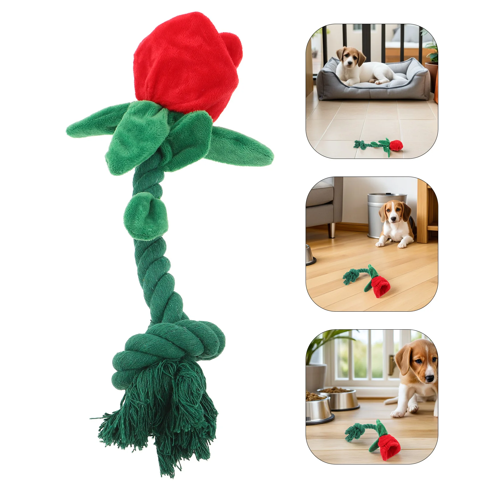 Dog Chew Rope Rose Shape Interactive Squeaky Cotton Knot Chewing Crinkle Tug Puppy Small Dog Molar Aid Puppy Rope Toy
Dog Chew Rope Rose Shape Interactive Squeaky Cotton Knot Chewing Crinkle Tug Puppy Small Dog Molar Aid Puppy Rope Toy