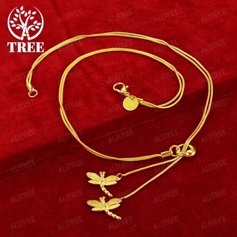 AAA Classic Zircon 18k Gold Snake Chain Accessories Dragonfly Pendant Necklace Women Wedding Party Birthday New Jewelry Gift
AAA Classic Zircon 18k Gold Snake Chain Accessories Dragonfly Pendant Necklace Women Wedding Party Birthday New Jewelry Gift
