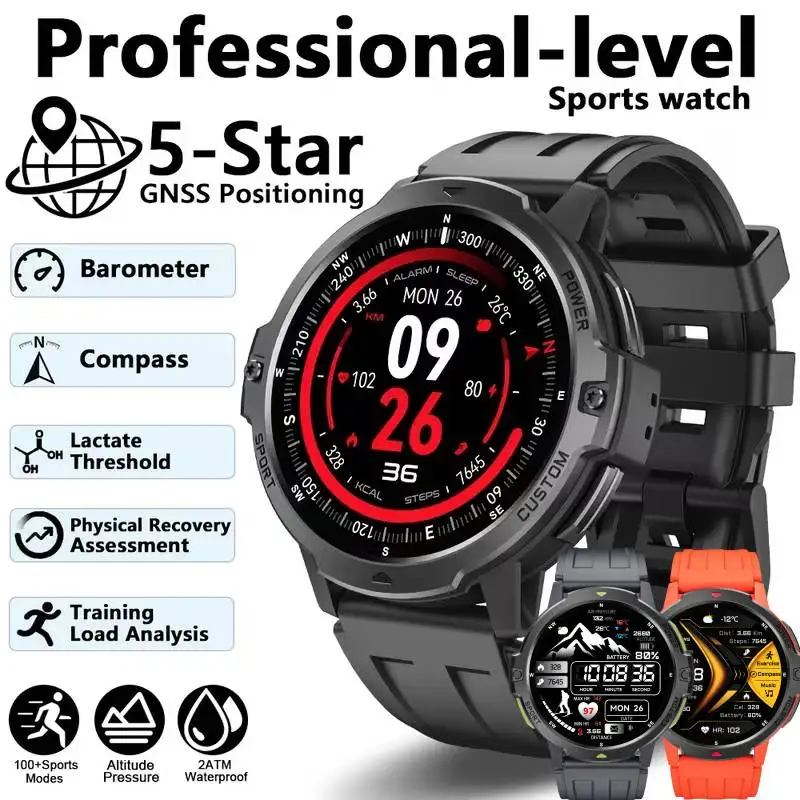 Новые прочные смарт-часы 2026 года с GPS, водонепроницаемость 30 метров (3ATM), мониторинг фитнеса, 170+ спортивных режимов, AI, звонки по Bluetooth, измерение давления
Новые прочные смарт-часы 2026 года с GPS, водонепроницаемость 30 метров (3ATM), мониторинг фитнеса, 170+ спортивных режимов, AI, звонки по Bluetooth, измерение давления