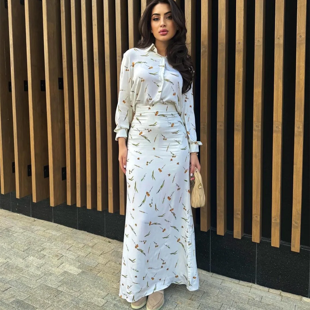 Skirt Set Leisure Commuter Women's 2024 Autumn New Long-sleeved Printed Slim-fit Dress Long Skirt Ladies Two-piece Skirt Set
Skirt Set Leisure Commuter Women's 2024 Autumn New Long-sleeved Printed Slim-fit Dress Long Skirt Ladies Two-piece Skirt Set
