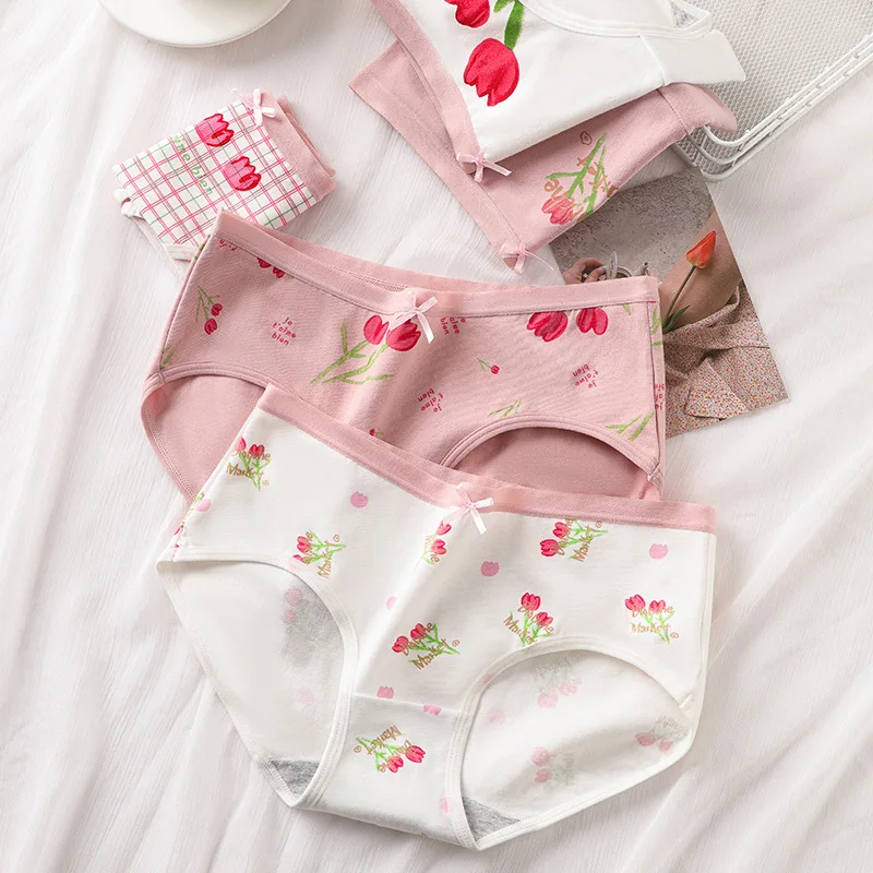 M-XL Women's Cotton Underwear Girls' Flower Comfort Briefs Low Waist Seamless Panties Fashion Bow Underpants Female Lingerie
M-XL Women's Cotton Underwear Girls' Flower Comfort Briefs Low Waist Seamless Panties Fashion Bow Underpants Female Lingerie