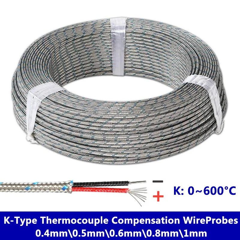 K Type Thermocouple Compensation Cable Shielded Extension Wire for Temperature Measurement 10m/20m/50m/100m
K Type Thermocouple Compensation Cable Shielded Extension Wire for Temperature Measurement 10m/20m/50m/100m