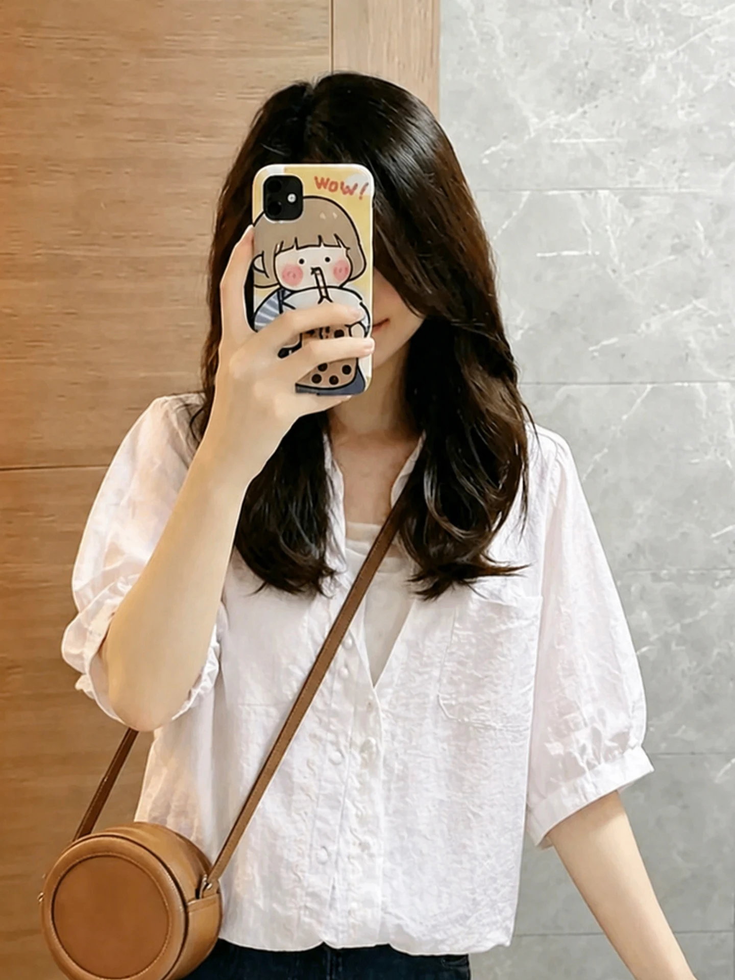 Elegant Soft Pure Color Short Sleeve Shirt Single Button Commuter Style Versatile Summer Fashionable Top Women's Silk Blouse
Elegant Soft Pure Color Short Sleeve Shirt Single Button Commuter Style Versatile Summer Fashionable Top Women's Silk Blouse