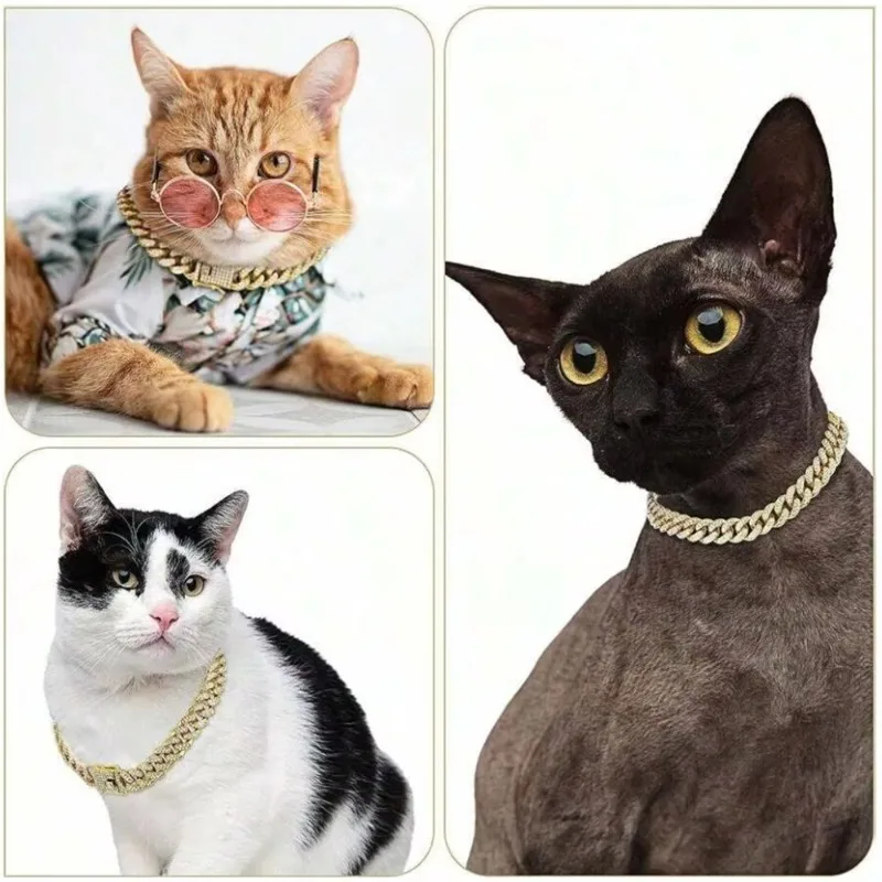 Luxury Wide Cuban Chain Pet Collar Gold Plated Chains With Zircons Necklaces for Cats Dogs
Luxury Wide Cuban Chain Pet Collar Gold Plated Chains With Zircons Necklaces for Cats Dogs