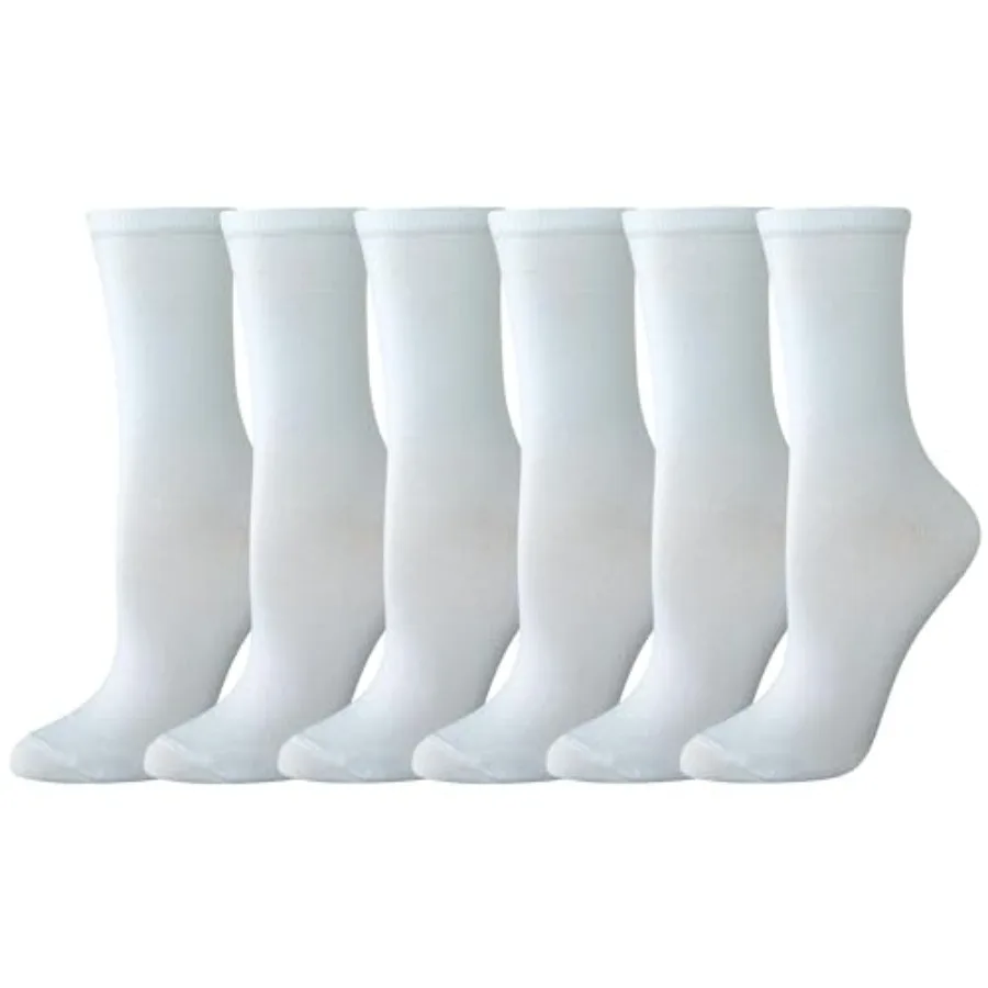 Women's Crew Socks, Cotton, 6 Pairs
Women's Crew Socks, Cotton, 6 Pairs