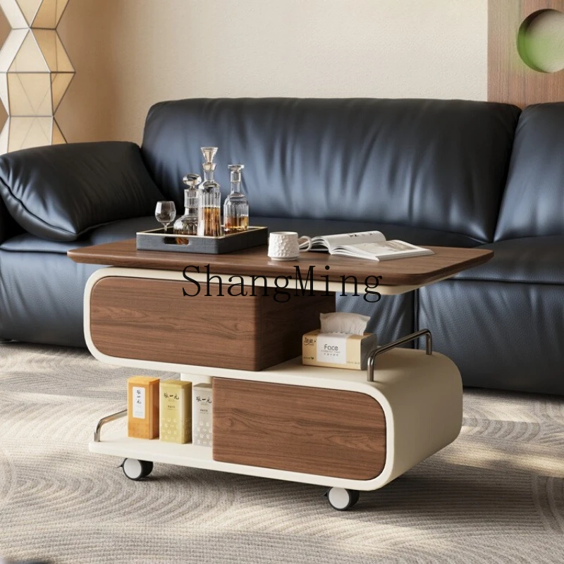 LXY medieval style movable coffee table solid wood retro living room home sofa side table
LXY medieval style movable coffee table solid wood retro living room home sofa side table