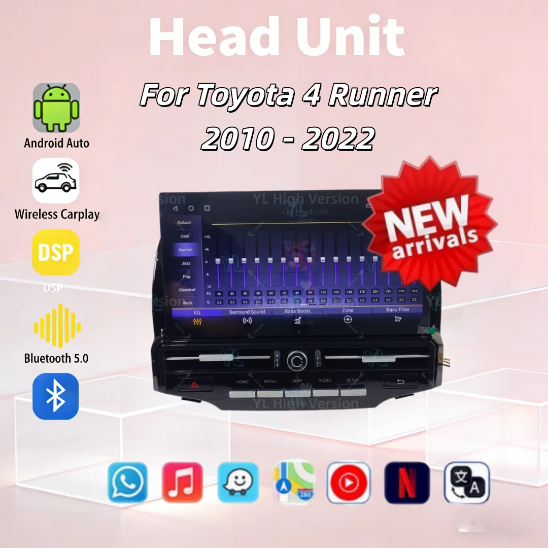 13.3" Android 14 CarPlay For Toyota 4Runner 2010-2022 GPS Navigation WiFi Car Stereo Multimedia Player Car Radio Head Unit DSP
13.3" Android 14 CarPlay For Toyota 4Runner 2010-2022 GPS Navigation WiFi Car Stereo Multimedia Player Car Radio Head Unit DSP
