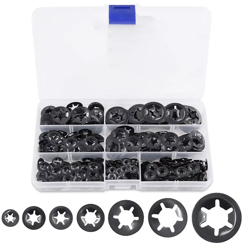 280pcs bearing clamp washer retaining ring flower push lock fastener combination kit quick lock washer
280pcs bearing clamp washer retaining ring flower push lock fastener combination kit quick lock washer