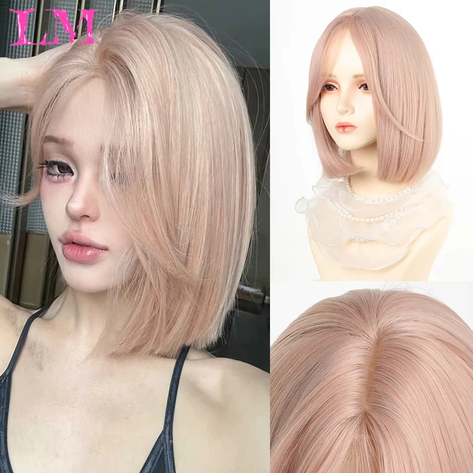 LM Synthetic Wig Bobo Princess Cut Hair Straight Bangs Short Hair Full Wig Heat-resistant Small Light Weight Lolita Women Wig
LM Synthetic Wig Bobo Princess Cut Hair Straight Bangs Short Hair Full Wig Heat-resistant Small Light Weight Lolita Women Wig