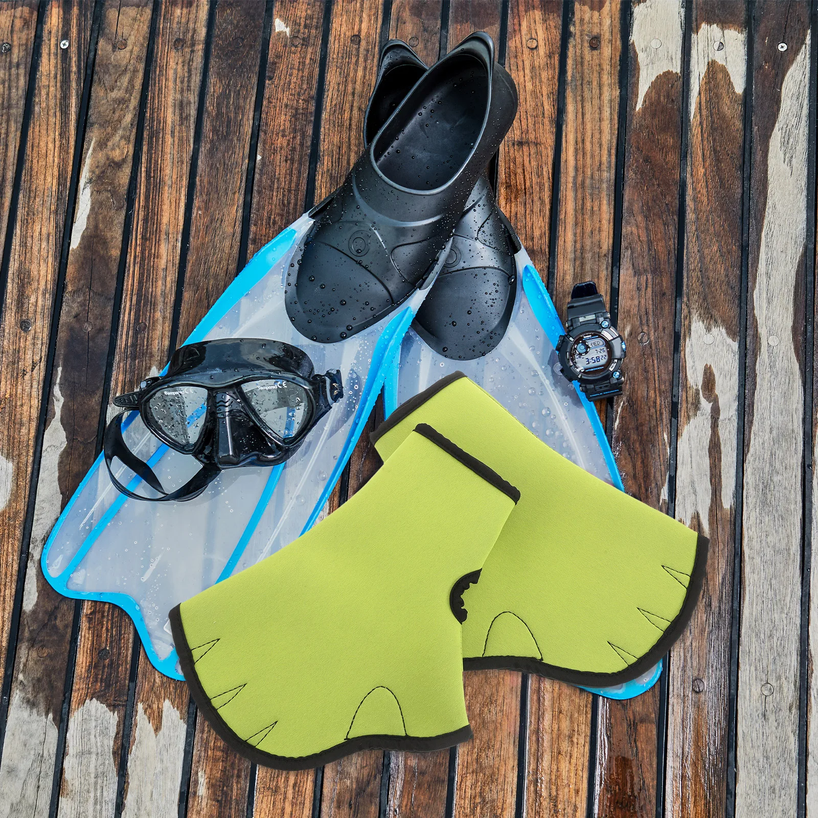 2pcs Diving Gloves Water Sports: Waterproof Swim Gloves With Adjustable Fit For Snorkeling Scuba Training Men Women Durable
2pcs Diving Gloves Water Sports: Waterproof Swim Gloves With Adjustable Fit For Snorkeling Scuba Training Men Women Durable