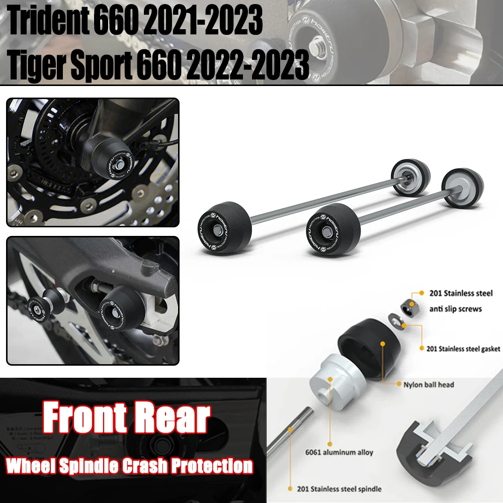 For Triumph Trident 660 / Tiger Sport 660 / 2021 2020 2023 Front Rear wheel Spindle Crash Protection
For Triumph Trident 660 / Tiger Sport 660 / 2021 2020 2023 Front Rear wheel Spindle Crash Protection