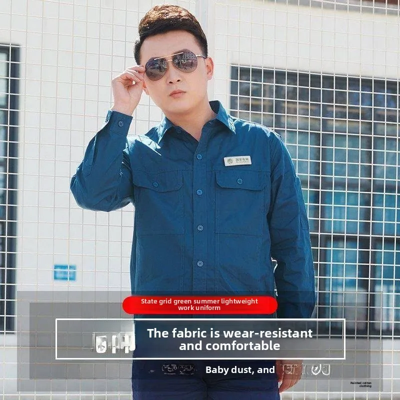 Летняя рабочая одежда из чистого хлопка с антистатическим эффектом, тонкая, с длинными рукавами, для строительных работ и защиты труда.
Летняя рабочая одежда из чистого хлопка с антистатическим эффектом, тонкая, с длинными рукавами, для строительных работ и защиты труда.