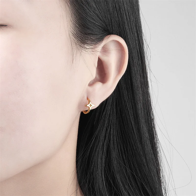 925 Sterling Silver Earrings Small Cute Simple Four Stars Earrings Punk Piercing Earing For Women Minimalist Jewelry Gifts
925 Sterling Silver Earrings Small Cute Simple Four Stars Earrings Punk Piercing Earing For Women Minimalist Jewelry Gifts