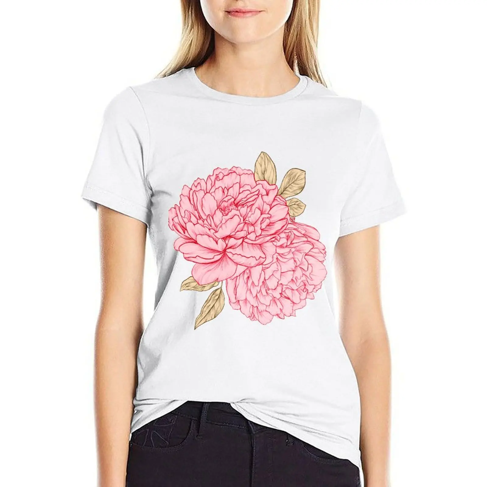 Футболка Pink Peonies, одежда в стиле аниме, топы больших размеров, летняя одежда, белые футболки для женщин
Футболка Pink Peonies, одежда в стиле аниме, топы больших размеров, летняя одежда, белые футболки для женщин
