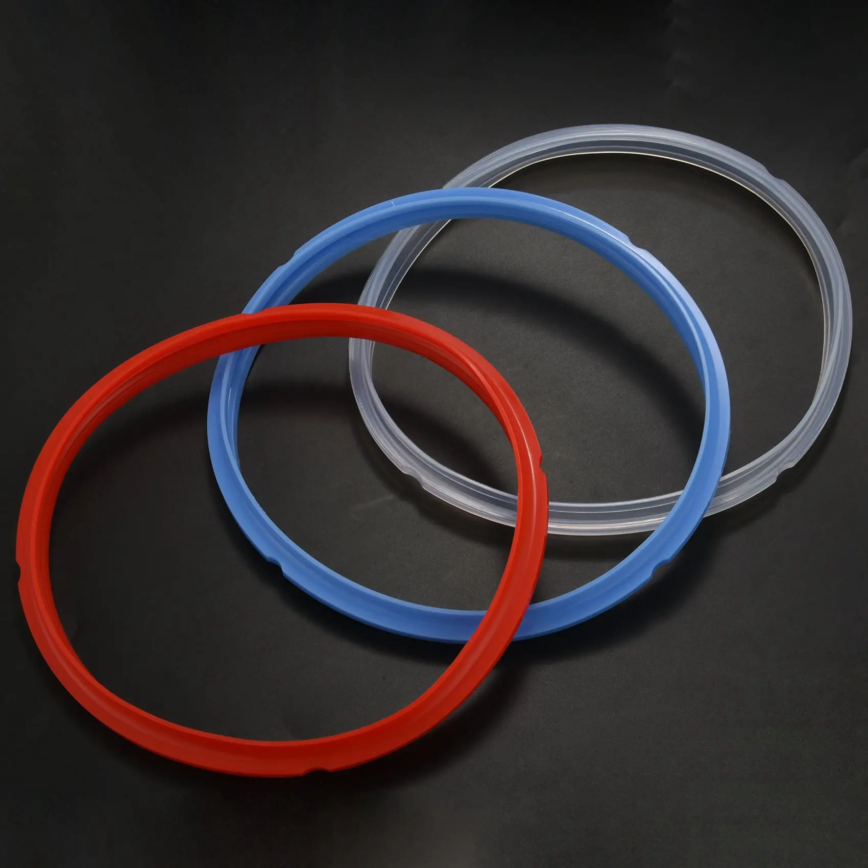 B28C-Silicone Sealing Ring For Pressure Cooker Pot Accessories, Red, Blue And Common Transparent White, Pack Of 12
B28C-Silicone Sealing Ring For Pressure Cooker Pot Accessories, Red, Blue And Common Transparent White, Pack Of 12