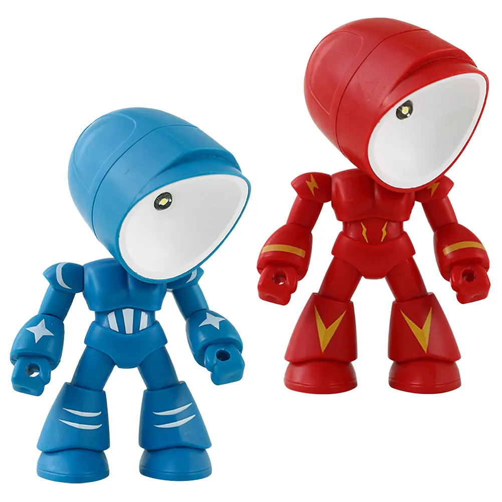 2Pcs Night Light Kids Bedside LED Room Nightlights Children Creative Desk Lamp PVC Button Warm Robot Shape Rotatable
2Pcs Night Light Kids Bedside LED Room Nightlights Children Creative Desk Lamp PVC Button Warm Robot Shape Rotatable