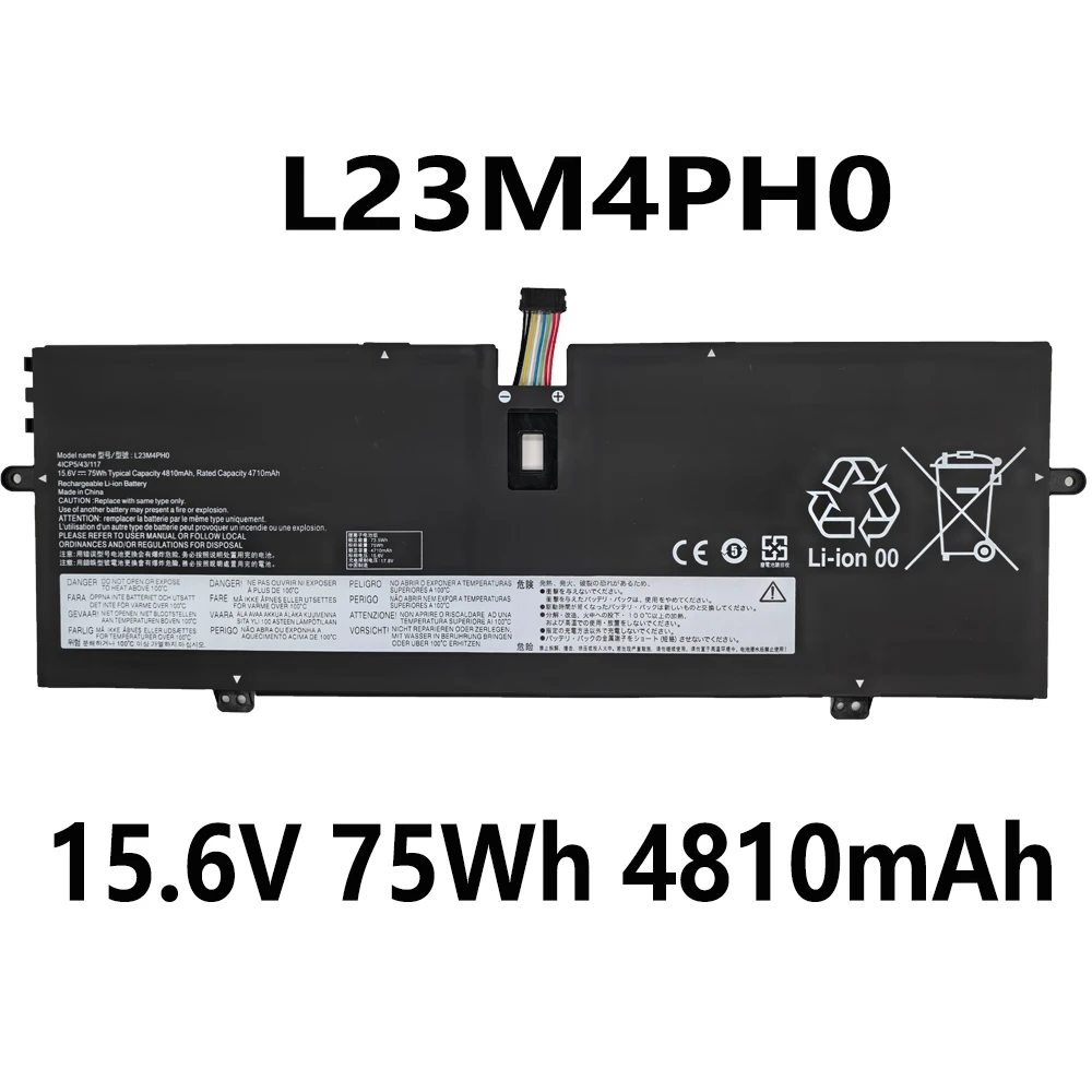 L23M4PH0 15,6 В 75 Втч 4810 мАч Аккумулятор для ноутбука Lenovo Yoga 9 2-в-1 14IMH9 83AC 9i (14 поколений 9) L23B4PH0 L23C4PH0 L23D4PH0
L23M4PH0 15,6 В 75 Втч 4810 мАч Аккумулятор для ноутбука Lenovo Yoga 9 2-в-1 14IMH9 83AC 9i (14 поколений 9) L23B4PH0 L23C4PH0 L23D4PH0