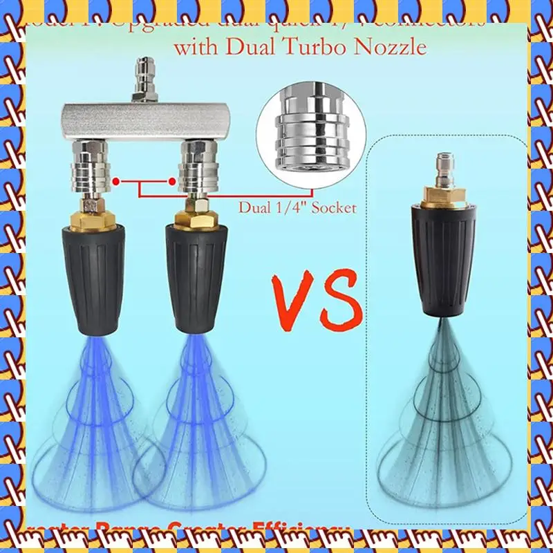 A79I Turbo Pressure Washer Nozzle Dual Power Washer Nozzle Tip High Pressure Washer Accessories
A79I Turbo Pressure Washer Nozzle Dual Power Washer Nozzle Tip High Pressure Washer Accessories