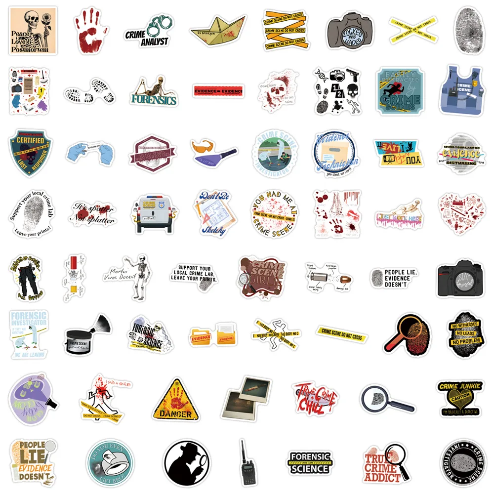 60PCS Investigation Scene Crime Scene Sticker Detective DIY Decorative Notebook Phone Case Guitar Waterproof Sticker Kids Toy
60PCS Investigation Scene Crime Scene Sticker Detective DIY Decorative Notebook Phone Case Guitar Waterproof Sticker Kids Toy