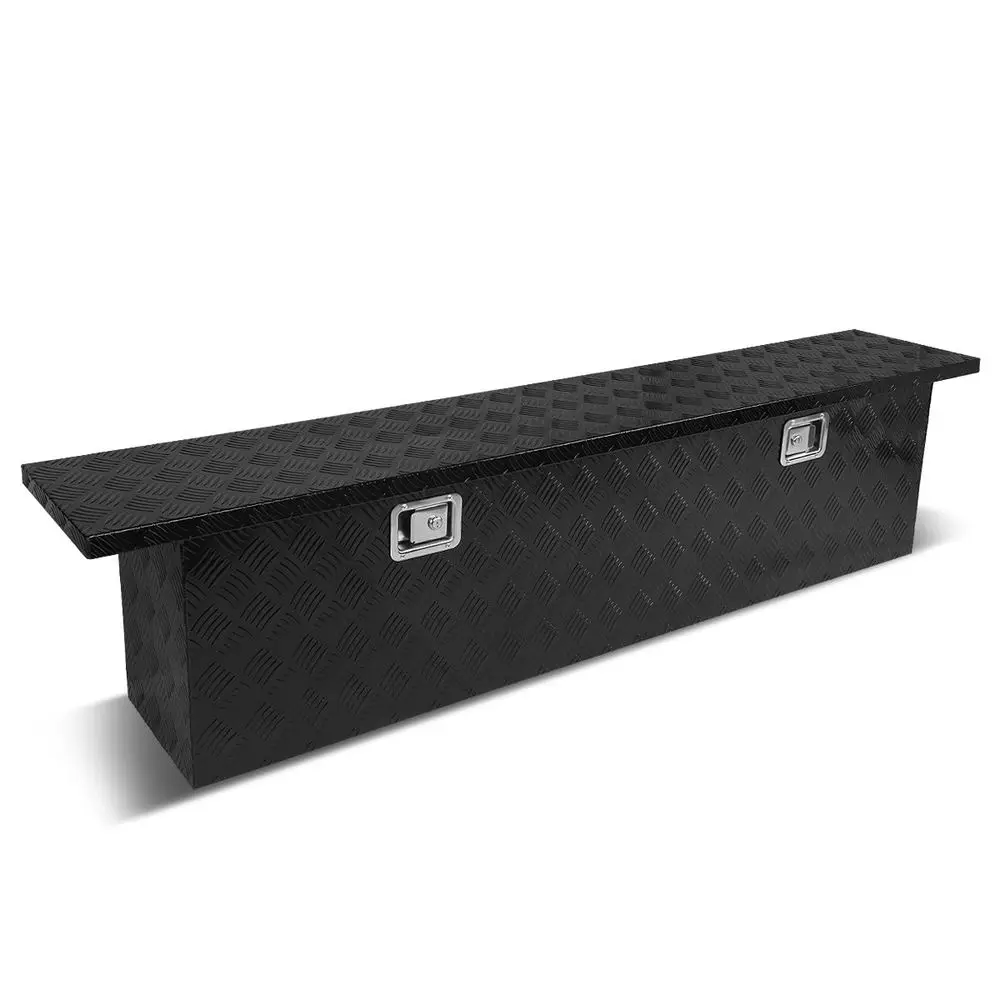 60 L x 11 W x 15 H inches Aluminum Pickup Truck Bed Trailer Key Lock Storage Tool Box Black
60 L x 11 W x 15 H inches Aluminum Pickup Truck Bed Trailer Key Lock Storage Tool Box Black