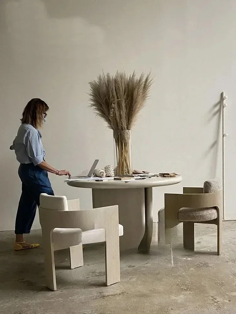 Designer solid wood dining chair home simple lamb fleece single desk chair B&B hotel negotiation chair stunned logs
Designer solid wood dining chair home simple lamb fleece single desk chair B&B hotel negotiation chair stunned logs