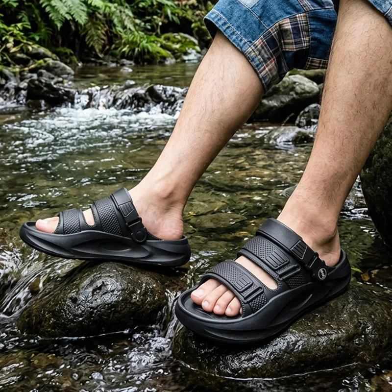Men's 2026 Summer Outdoor Slippers Thick Bottom Non Slip Beach Sandals Men Waterproof Soft Sole Eva Slippers Fishing Shoes Male
Men's 2026 Summer Outdoor Slippers Thick Bottom Non Slip Beach Sandals Men Waterproof Soft Sole Eva Slippers Fishing Shoes Male