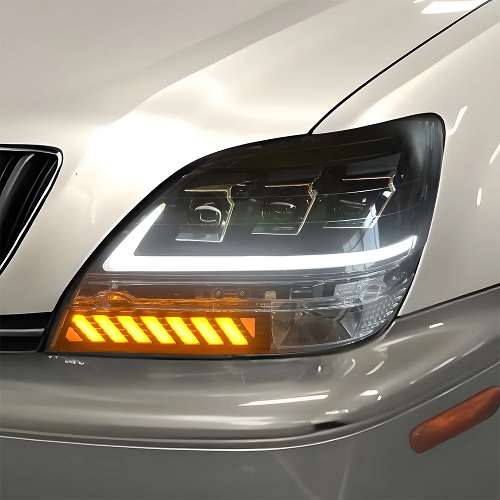Автомобильные передние фонари для Lexus RX300 1999-2003, светодиодные автомобильные фары в сборе, обновленная мигающая сигнальная лампа, аксессуары для линз проектора
Автомобильные передние фонари для Lexus RX300 1999-2003, светодиодные автомобильные фары в сборе, обновленная мигающая сигнальная лампа, аксессуары для линз проектора