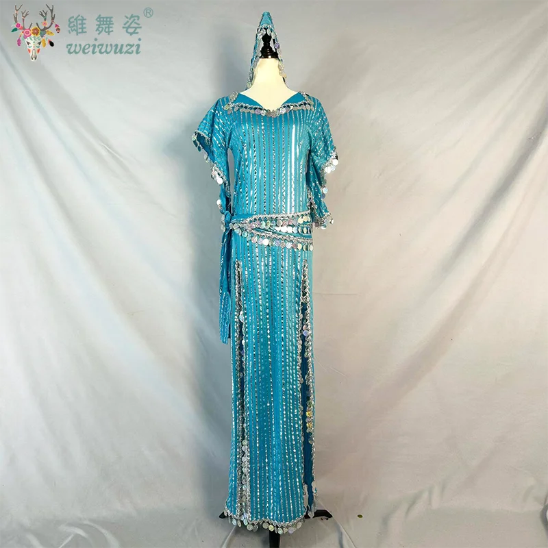 BellyDance Outfit Customize Sequined Robe+Headscarf+Hip Scarf Shaabi Baladi Saidi Performance Clothing Folk Competition Clothing
BellyDance Outfit Customize Sequined Robe+Headscarf+Hip Scarf Shaabi Baladi Saidi Performance Clothing Folk Competition Clothing