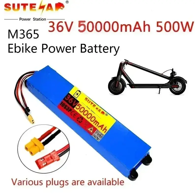 NEW 36V Battery 50Ah 18650 lithium battery pack 10S3P 50000mah 500W Same port 42V Electric Scooter M365 ebike Power Battery with
NEW 36V Battery 50Ah 18650 lithium battery pack 10S3P 50000mah 500W Same port 42V Electric Scooter M365 ebike Power Battery with