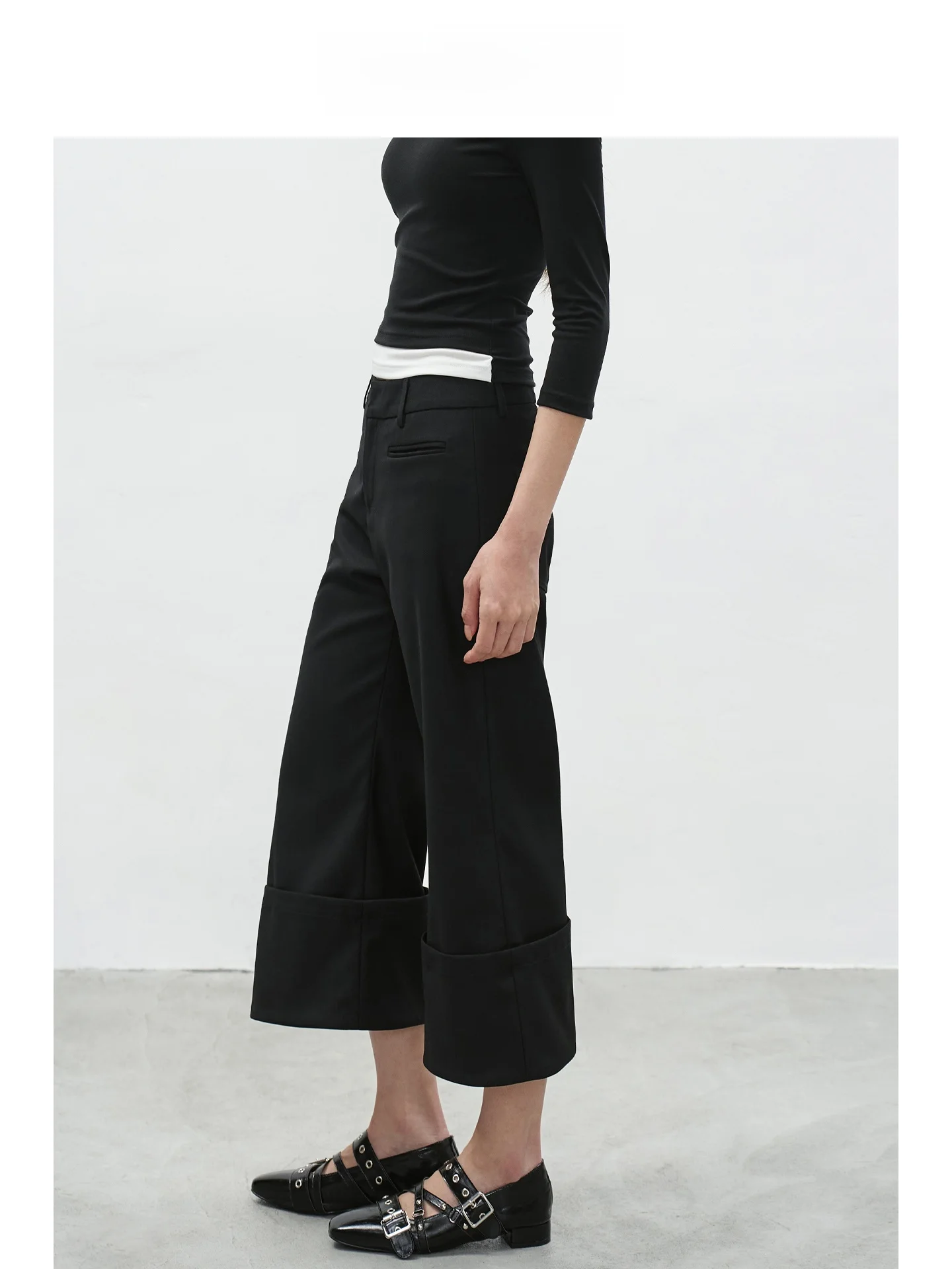 EIGHTHMONTH High Waist Straight Leg Seven-Foot Pants Women's Black Slimming Drapey Suit Pants Spring Fashion Ladies' Trousers
EIGHTHMONTH High Waist Straight Leg Seven-Foot Pants Women's Black Slimming Drapey Suit Pants Spring Fashion Ladies' Trousers