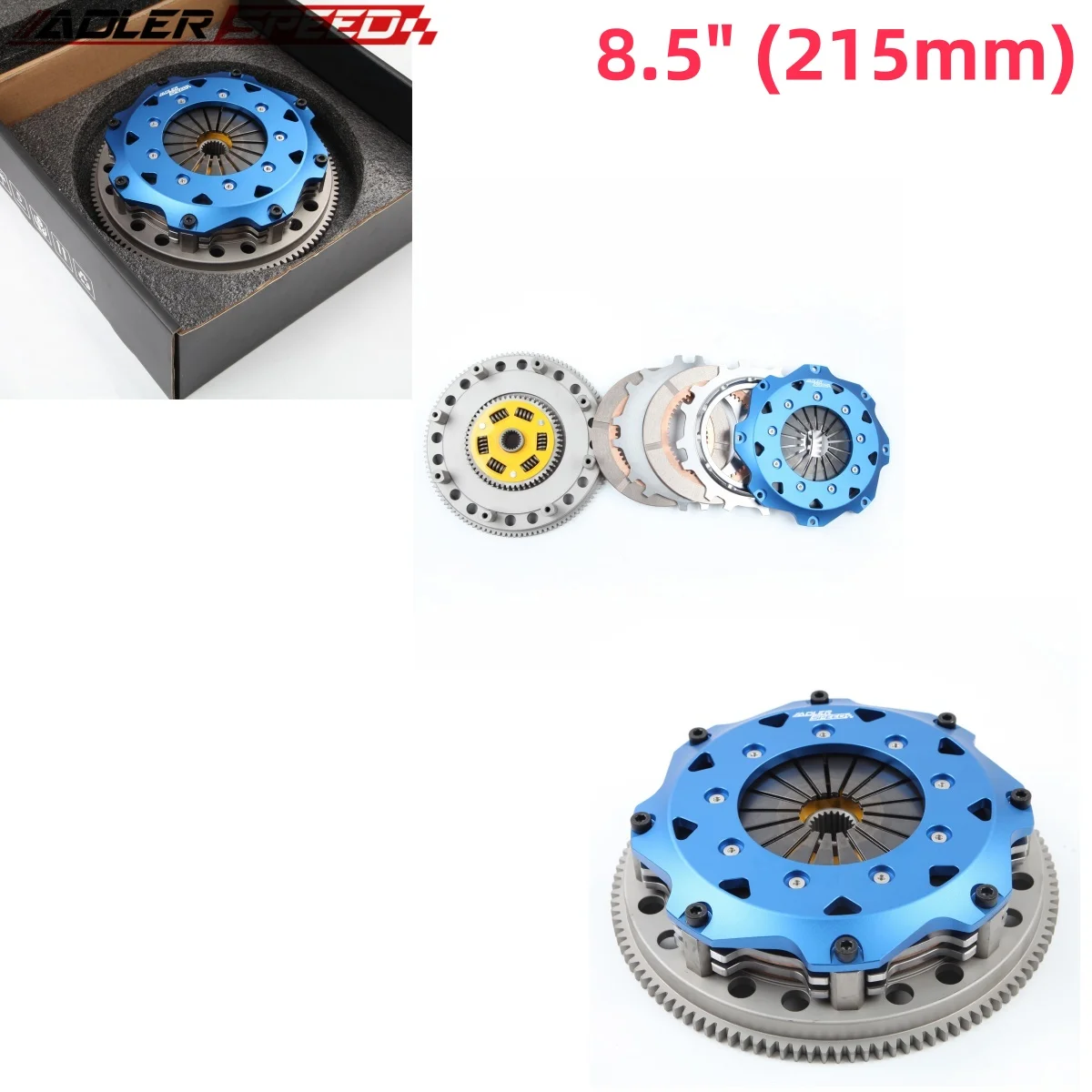 ADLERSPEED 8.5" inch 215mm Sprung Clutch Racing Twin Disc Clutch Kit For Toyota 1JZ 2JZ R154 Push Type
ADLERSPEED 8.5" inch 215mm Sprung Clutch Racing Twin Disc Clutch Kit For Toyota 1JZ 2JZ R154 Push Type