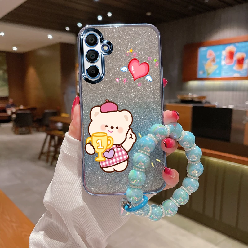 Glitter Print Win Bear&Bracelet Shockproof Phone Case For Samsung Galaxy S25 A16 S24 A55 A35 S23 A05s A34 A14 Plus FE Back Cover
Glitter Print Win Bear&Bracelet Shockproof Phone Case For Samsung Galaxy S25 A16 S24 A55 A35 S23 A05s A34 A14 Plus FE Back Cover