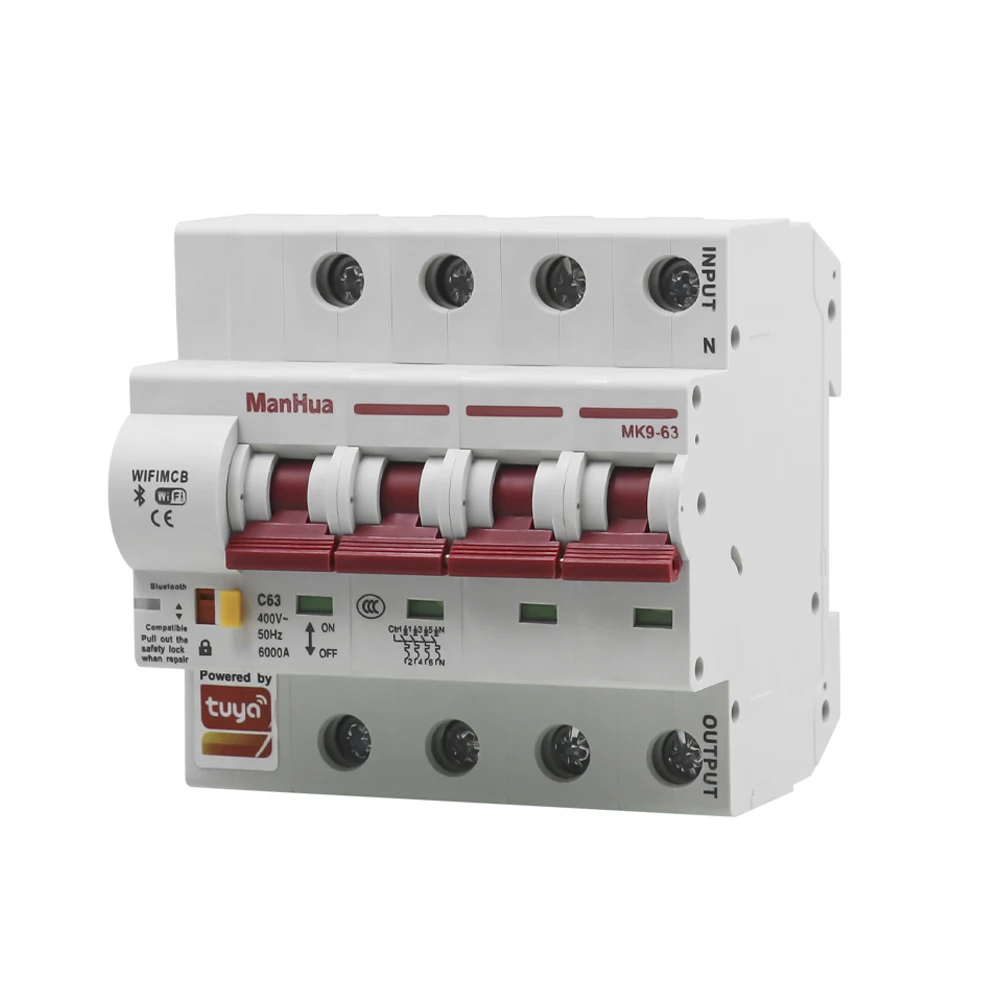 Free Shipping Manhua MK9-63 4P WiFi Smart Circuit Breaker Short Circuit Protection Timed Smart Reclosing Switch Remote Control
Free Shipping Manhua MK9-63 4P WiFi Smart Circuit Breaker Short Circuit Protection Timed Smart Reclosing Switch Remote Control
