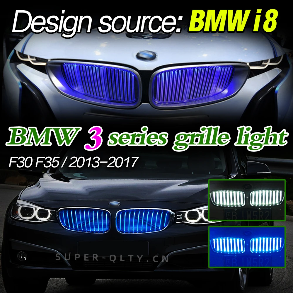 Передняя решетка для почек для BMW 3 серии 2010-2018 F30 F31, модернизация решетки из углеродного волокна со светодиодной лентой, 2 шт.
Передняя решетка для почек для BMW 3 серии 2010-2018 F30 F31, модернизация решетки из углеродного волокна со светодиодной лентой, 2 шт.