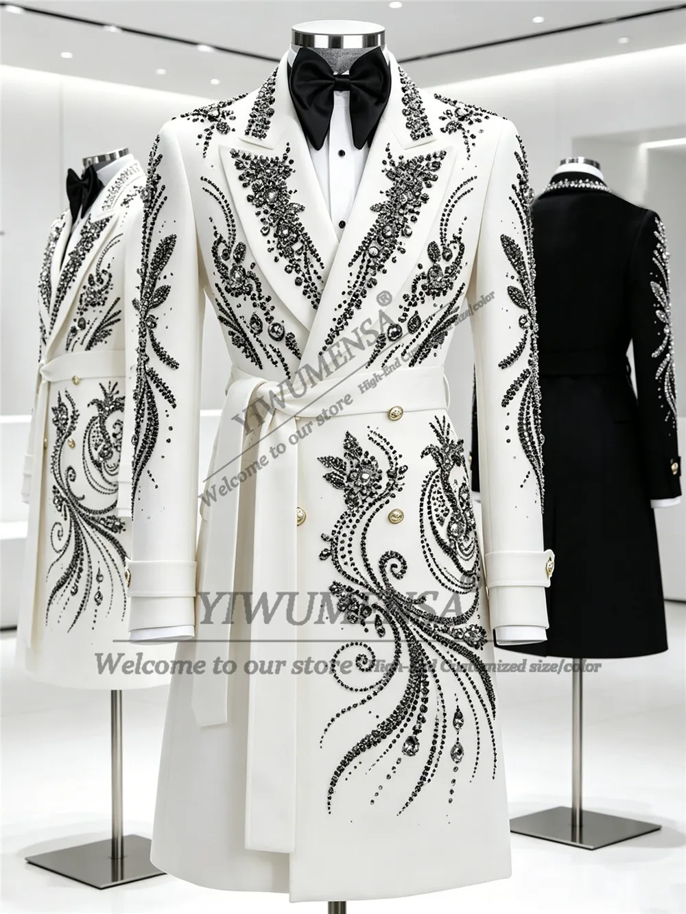 Unique Beaded Stones Men's Suit Formal Wear Groom Tuxedo Customized 1 Piece Man Banquet Prom Blazer Double Breasted Outfit 2026
Unique Beaded Stones Men's Suit Formal Wear Groom Tuxedo Customized 1 Piece Man Banquet Prom Blazer Double Breasted Outfit 2026