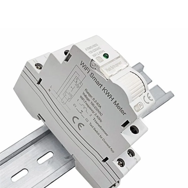 A22I Tuya Smart WiFi Electricity KWH Meter Din Rail Single Phase AC 110V 230V CT AC Meter App Real Time Monitor(50A)
A22I Tuya Smart WiFi Electricity KWH Meter Din Rail Single Phase AC 110V 230V CT AC Meter App Real Time Monitor(50A)