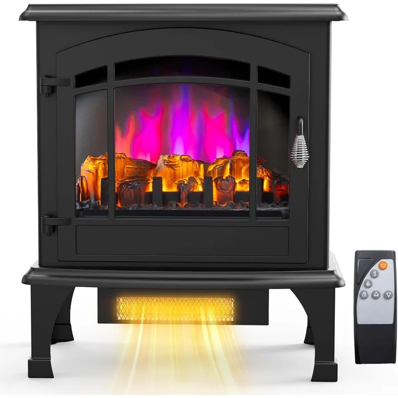 HOME.23" W Electric Fireplace Stove, 1500W Portable Freestanding Fireplace Heater w/Remote, Timer, 3D Flame, Overheat & T
HOME.23" W Electric Fireplace Stove, 1500W Portable Freestanding Fireplace Heater w/Remote, Timer, 3D Flame, Overheat & T