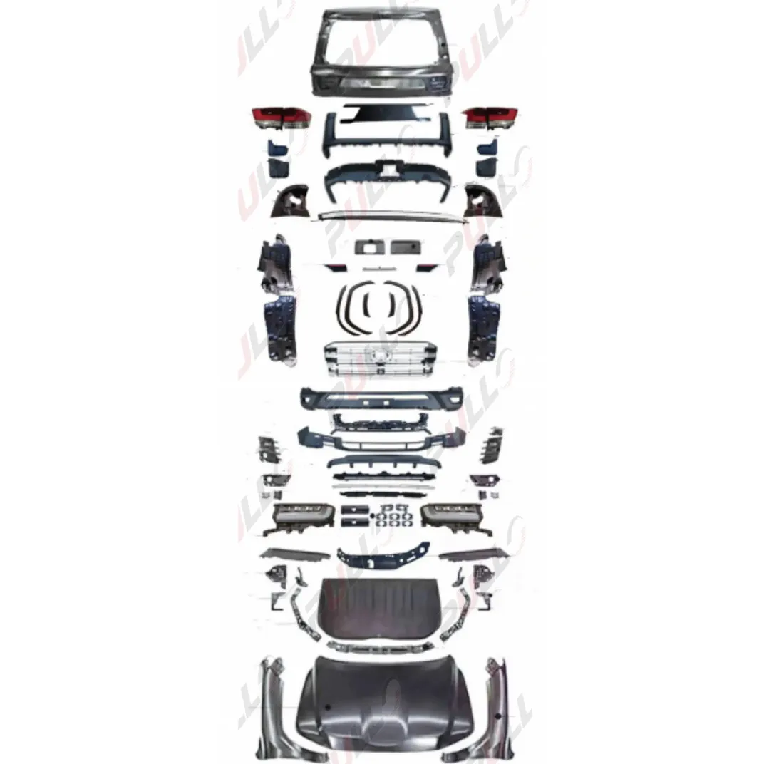 Car Bumpers for Land Cruiser 200 08-21 Upgrade to LC300 Model Include Front and Rear Bumper with Grille and Auto Lamps Hood
Car Bumpers for Land Cruiser 200 08-21 Upgrade to LC300 Model Include Front and Rear Bumper with Grille and Auto Lamps Hood