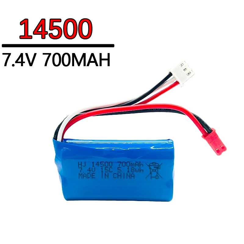 7.4V 14500 for Remote Control Car Boat Off-road Vehicle High-speed Car High Rate Batteries 2S 700mAh 15C Lipo Battery
7.4V 14500 for Remote Control Car Boat Off-road Vehicle High-speed Car High Rate Batteries 2S 700mAh 15C Lipo Battery