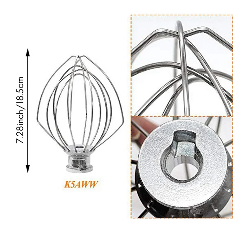 AT29-6X K5AWW Replacement Wire Whip For Kitchenaid Vertical Mixer Aid, 5 Quart Lift Bowl 6-Wire Whip Attachment Accessories
AT29-6X K5AWW Replacement Wire Whip For Kitchenaid Vertical Mixer Aid, 5 Quart Lift Bowl 6-Wire Whip Attachment Accessories