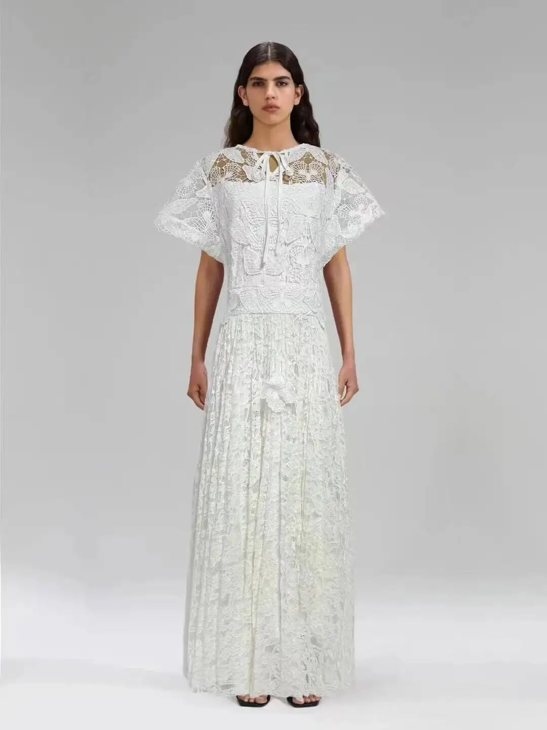 Brand Summer Formal Evening Long Dresses Women Short Sleeve Hollow Butterfly Luxury Party Lace Dress Wedding Vestido De Fiesta
Brand Summer Formal Evening Long Dresses Women Short Sleeve Hollow Butterfly Luxury Party Lace Dress Wedding Vestido De Fiesta