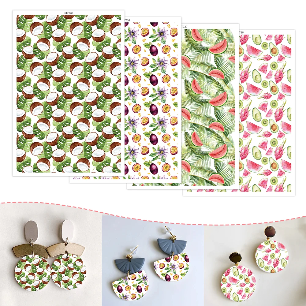 Watermelon Avocado Coconut Dragon Fruit Soft Ceramic Earrings Water Soluble Disposable Sticker for Diy Jewelry Making Decal 2025
Watermelon Avocado Coconut Dragon Fruit Soft Ceramic Earrings Water Soluble Disposable Sticker for Diy Jewelry Making Decal 2025