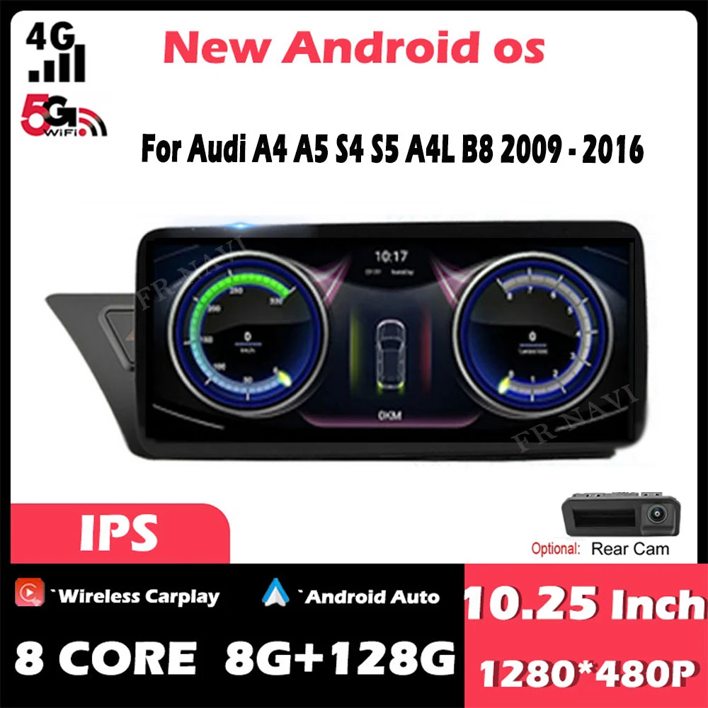 10.25" For Audi A4 A5 S4 S5 A4L B8 2009 - 2016 IPS DSP Android 14 Car Player Multimedia Radio GPS Navigation Carplay Stereo
10.25" For Audi A4 A5 S4 S5 A4L B8 2009 - 2016 IPS DSP Android 14 Car Player Multimedia Radio GPS Navigation Carplay Stereo