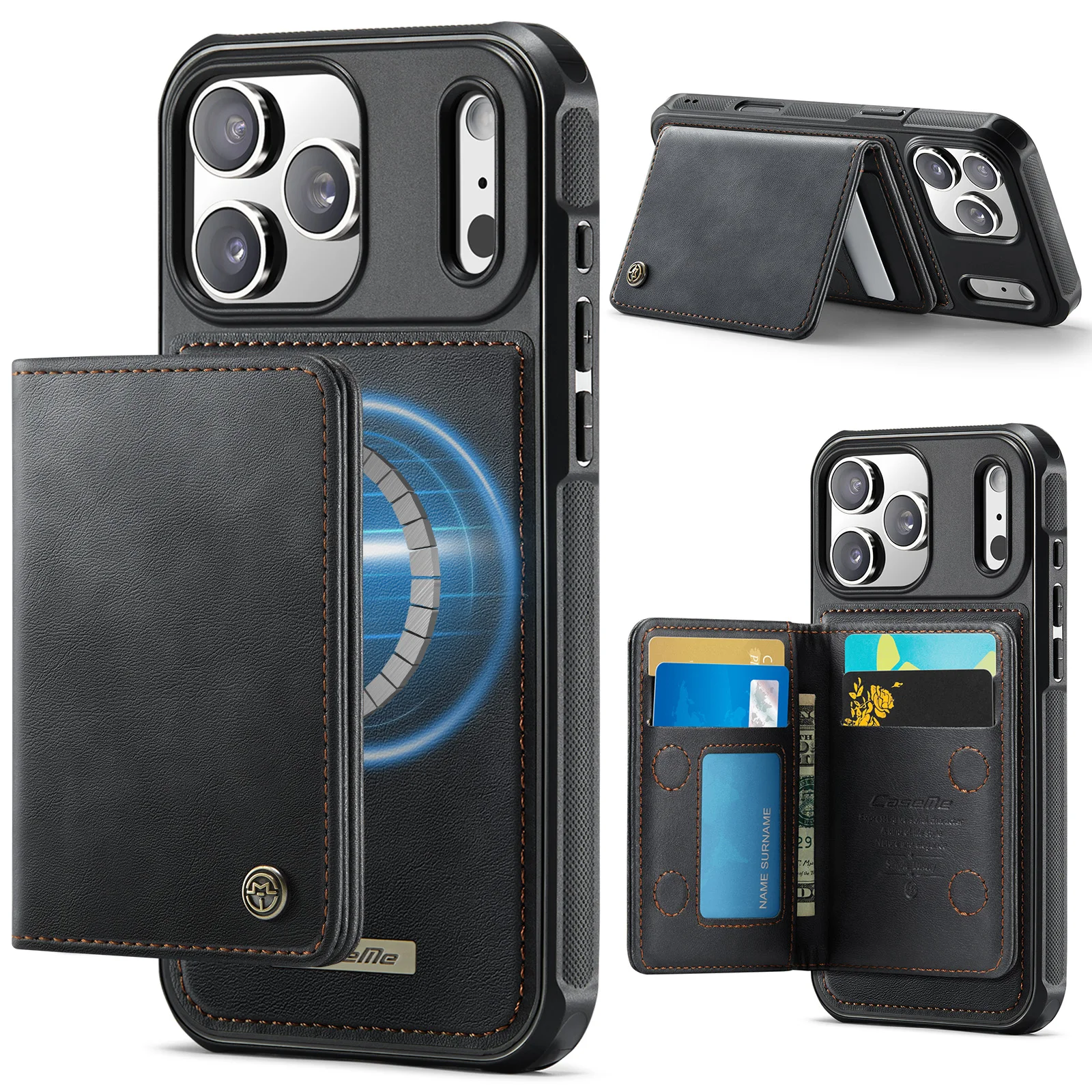 CaseMe Magnetic RFID card Slot wallet leather phone back Cover For iPhone 16 15 14 13 12 11 17 Pro Max Air PIus 17e 16e Case
CaseMe Magnetic RFID card Slot wallet leather phone back Cover For iPhone 16 15 14 13 12 11 17 Pro Max Air PIus 17e 16e Case