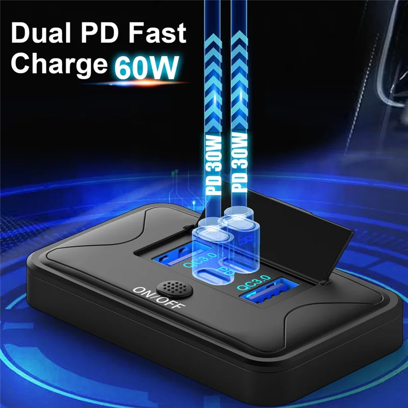 L70A 78W 4 Port 12V USB Outlet Wall Mount, Dual 36W PD & Dual 18W QC3.0 Mount Charger Socket Panel With Button Switch
L70A 78W 4 Port 12V USB Outlet Wall Mount, Dual 36W PD & Dual 18W QC3.0 Mount Charger Socket Panel With Button Switch