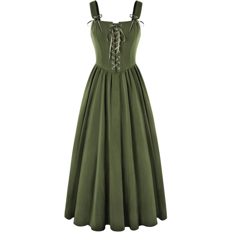 Renaissance Dress Women Lace Up Cottagecore Sleeveless Long Dress Medieval Costume
Renaissance Dress Women Lace Up Cottagecore Sleeveless Long Dress Medieval Costume