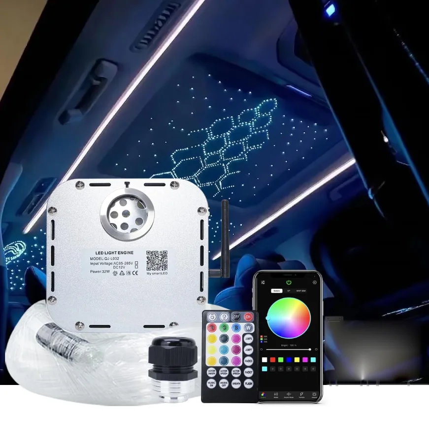 Twinkle Optic Fiber Lights lamp Fiber Star ceiling kit Bluetooth APP Control Starry Car LED Light Kid Room RGBW 32W APP 780pcs
Twinkle Optic Fiber Lights lamp Fiber Star ceiling kit Bluetooth APP Control Starry Car LED Light Kid Room RGBW 32W APP 780pcs